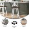 Flash Furniture Gwendolyn Commercial Solid Wood Modern Farmhouse Swivel Counter Height Barstool in Antique Whitewash ES-G1-24-WH-GG - alternate 4